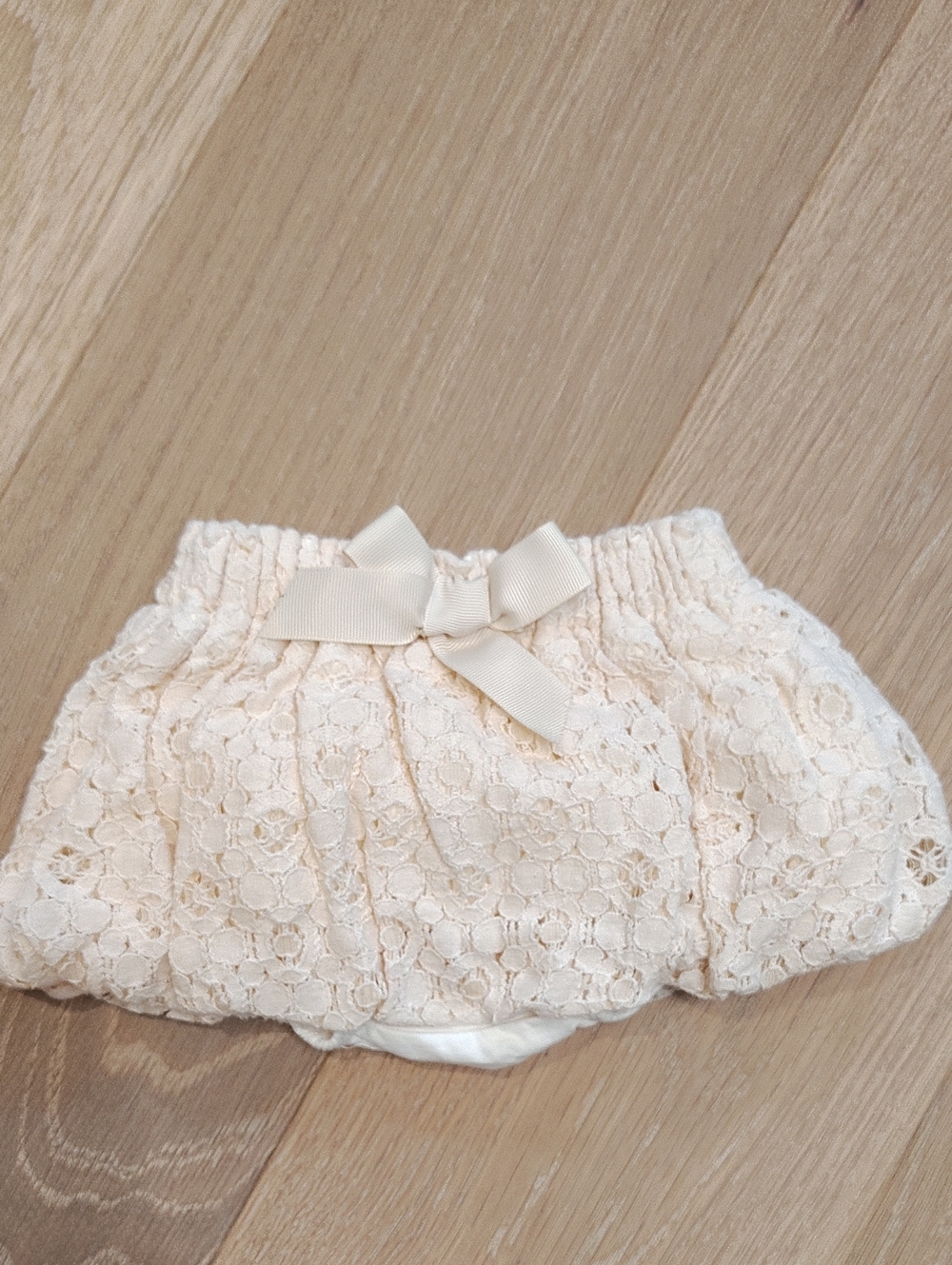 Place Baby Bloomers in Cream with Pink Logo